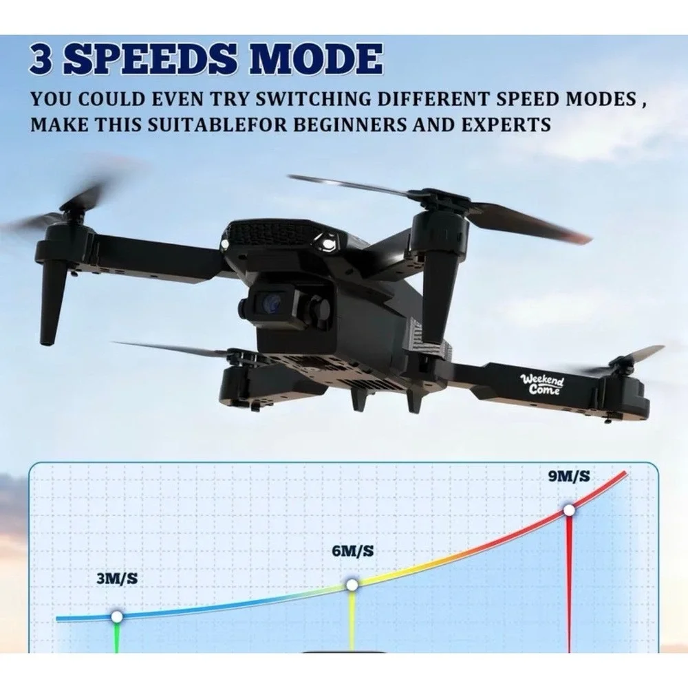 New Upgraded Carbon Fiber Drone – Dual Camera & 4 Batteries